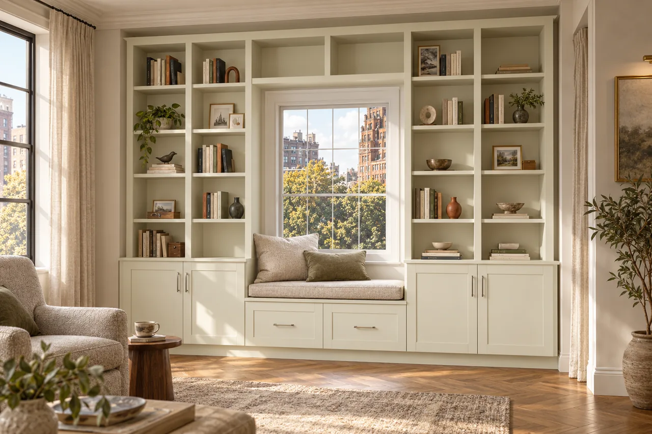 Window Seats & Storage - furnished-room design concept, not a completed installation